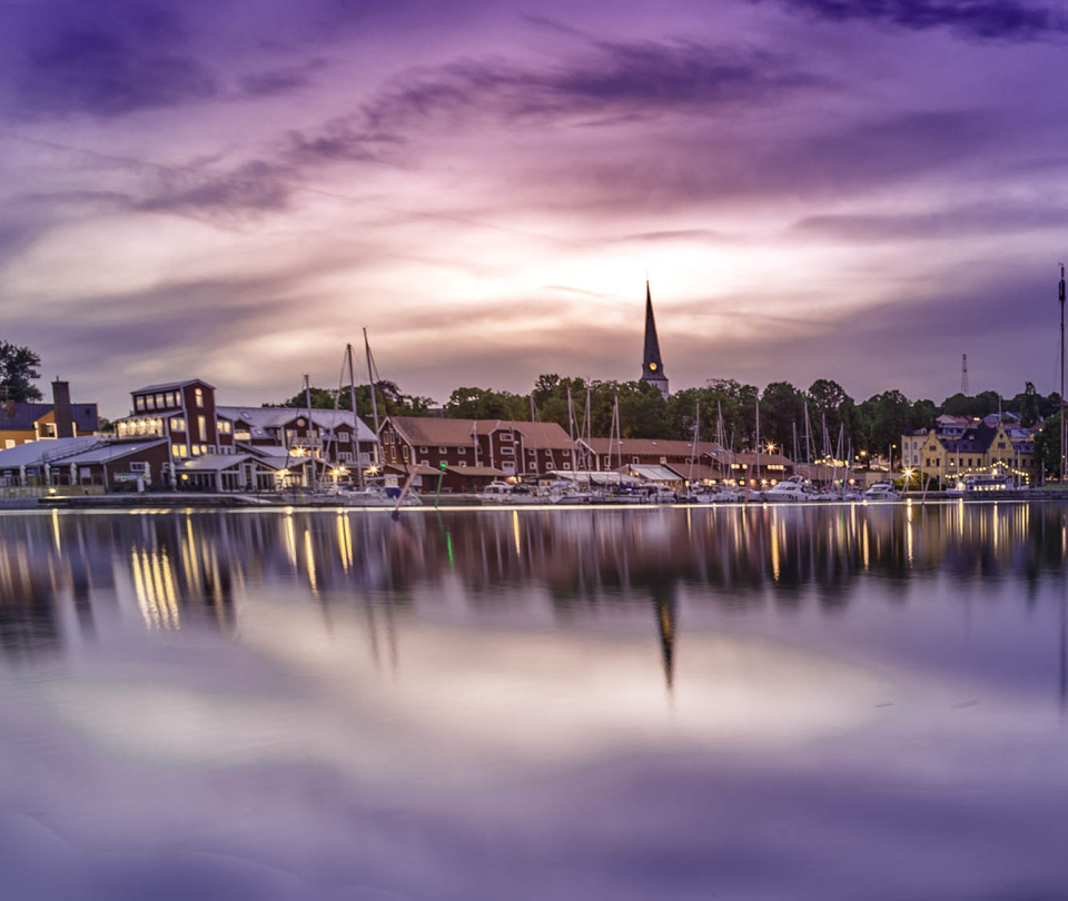 Motala sett från vattnet.